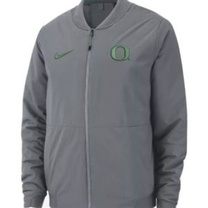NWT men’s size medium Nike Oregon Ducks shield repel bomber jacket Grey